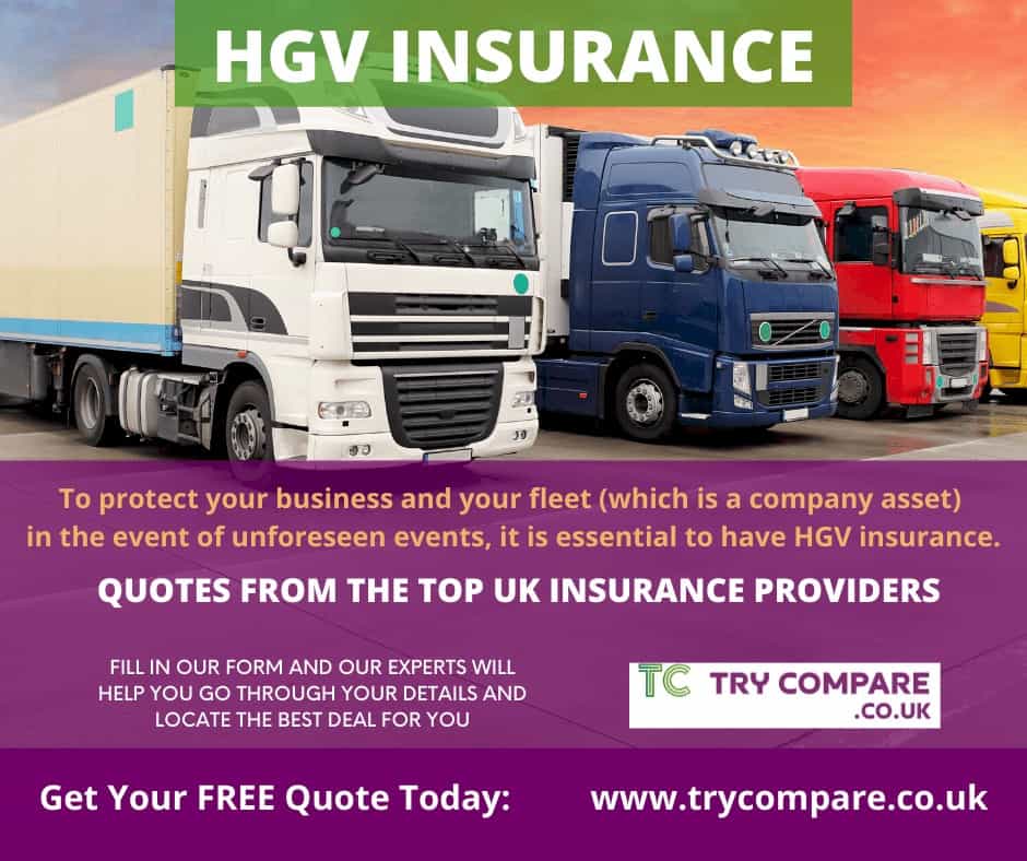 HGV insurance to protect your business and fleet. Get a free quote today at www.trycompare.co.uk